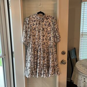 Maison Tara Dress Sz 8 Tiered Sheer Drop Waist Fairy